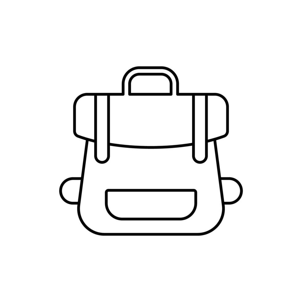 backpack concept line icon. Simple element illustration.backpack concept outline symbol design. vector