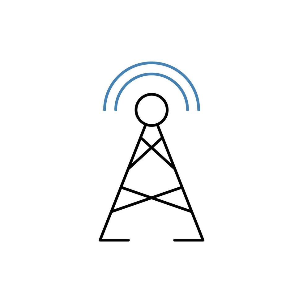 antenna concept line icon. Simple element illustration. antenna concept outline symbol design. vector