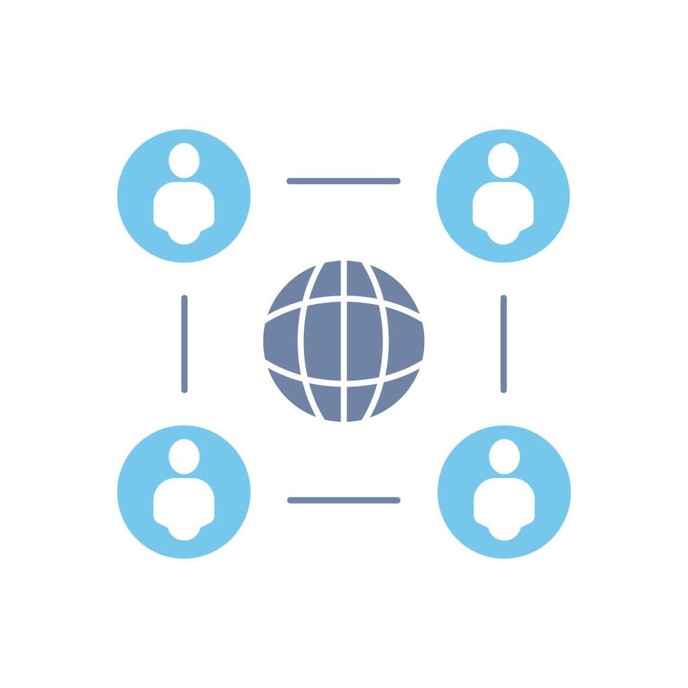 networking concept line icon. Simple element illustration. networking concept outline symbol design. vector