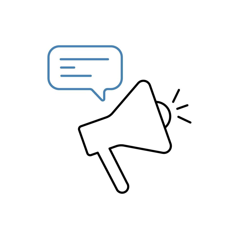 announce concept line icon. Simple element illustration. announce concept outline symbol design. vector