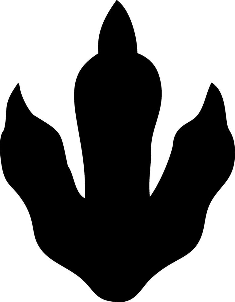 Dinosaur Footprint Silhouette vector