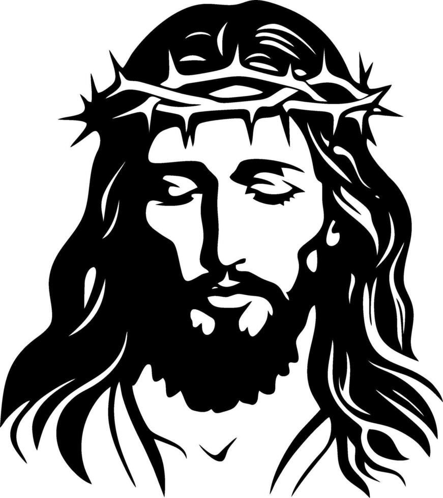 Jesus Christ With Crown of Thorn vector