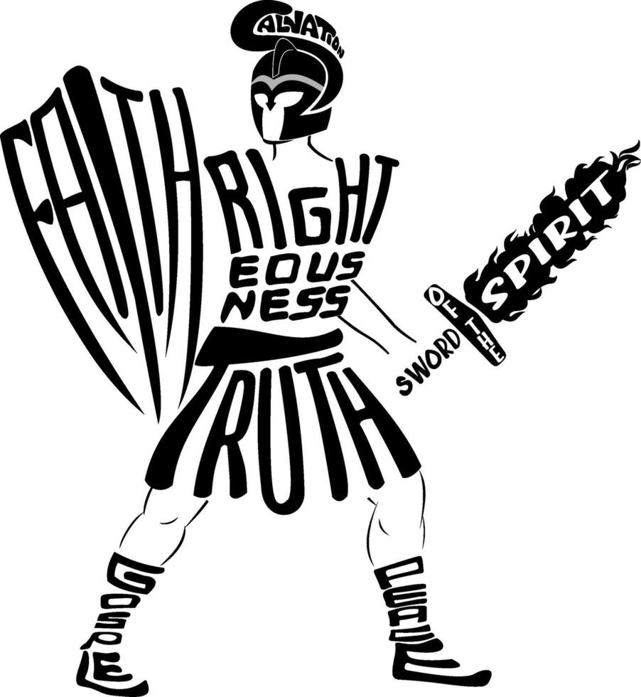 Soldier In The Armor Of God vector