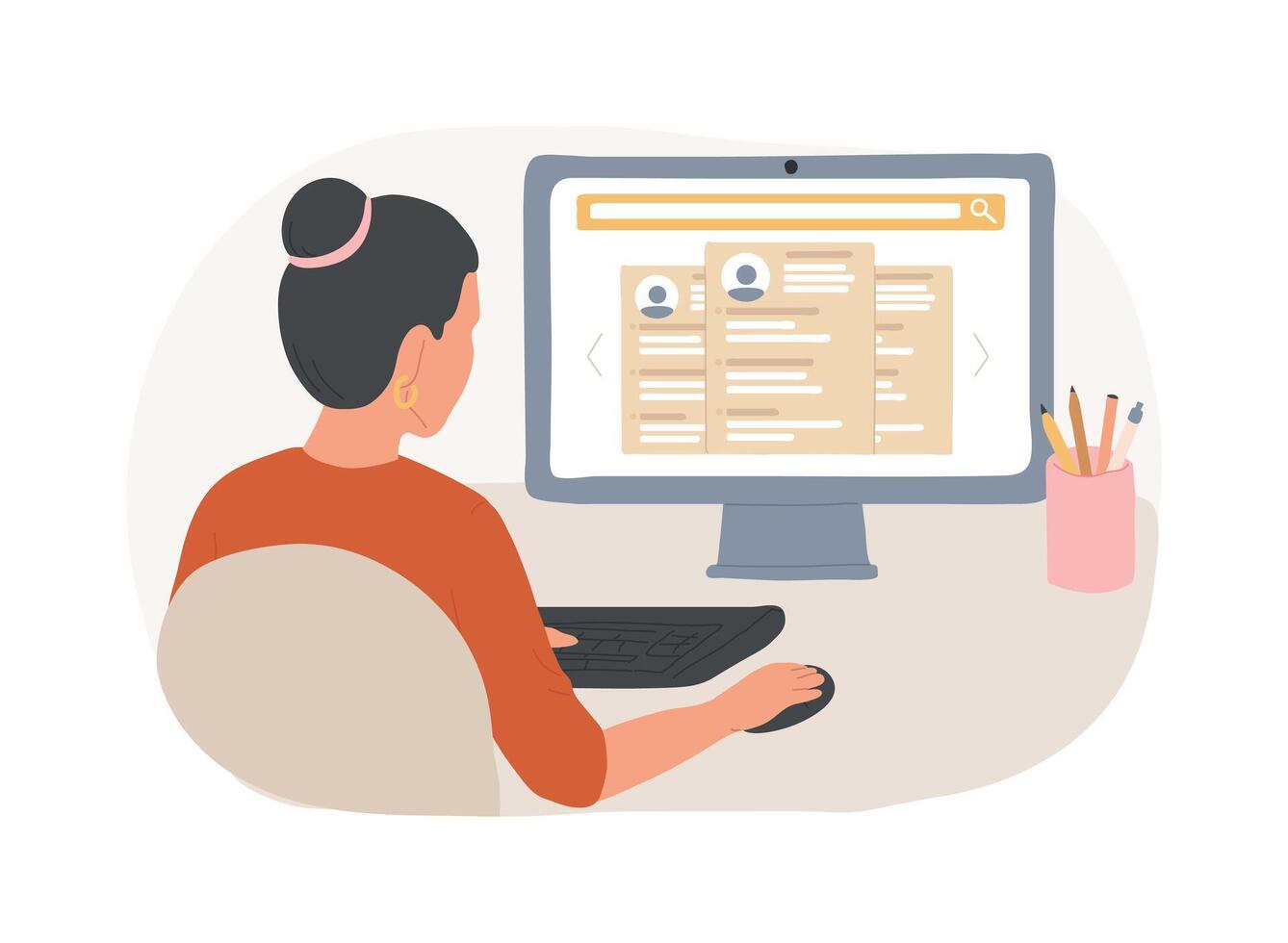 Talent search isolated cartoon illustrations. vector