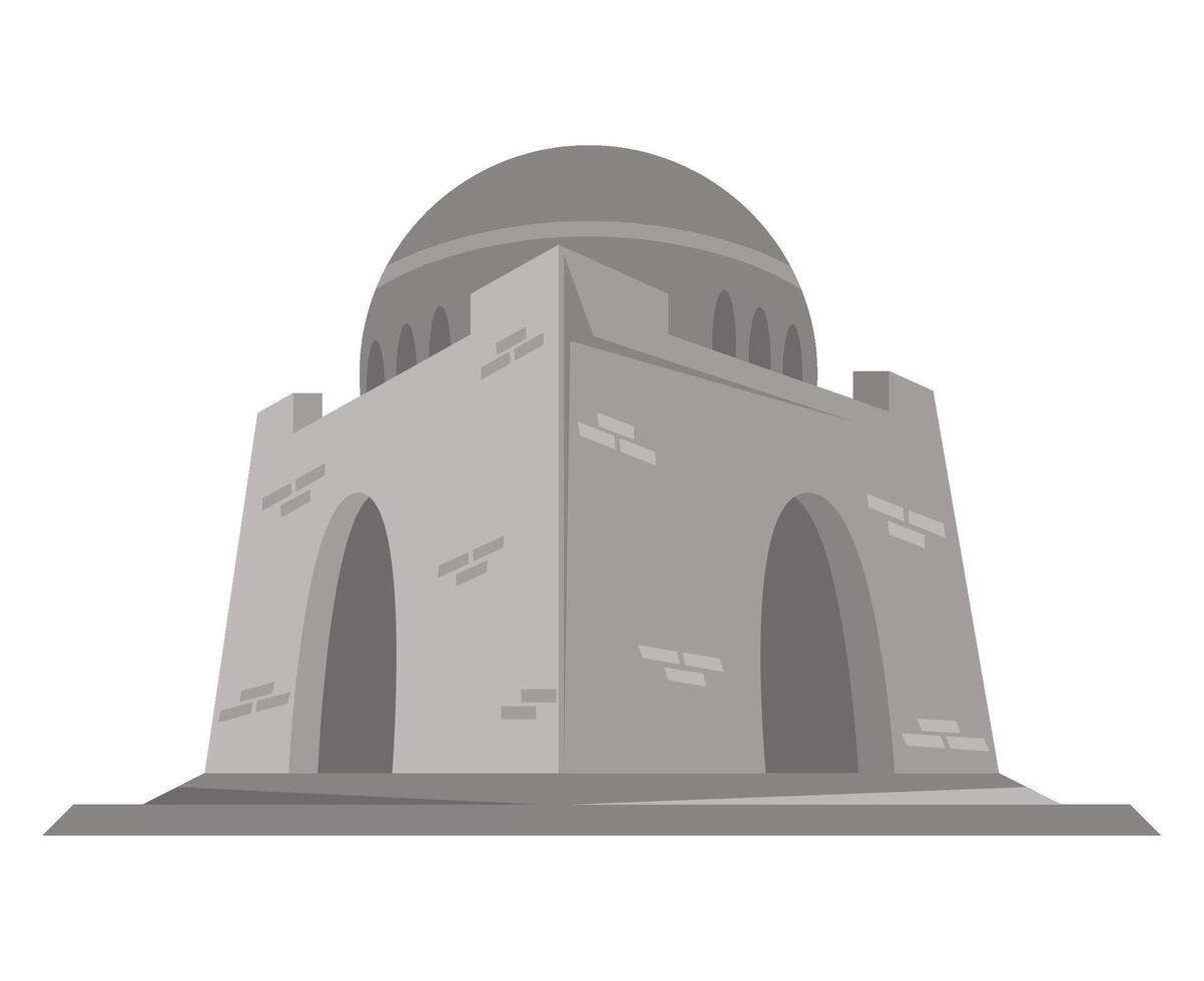 An illustration of a stone building with a dome vector
