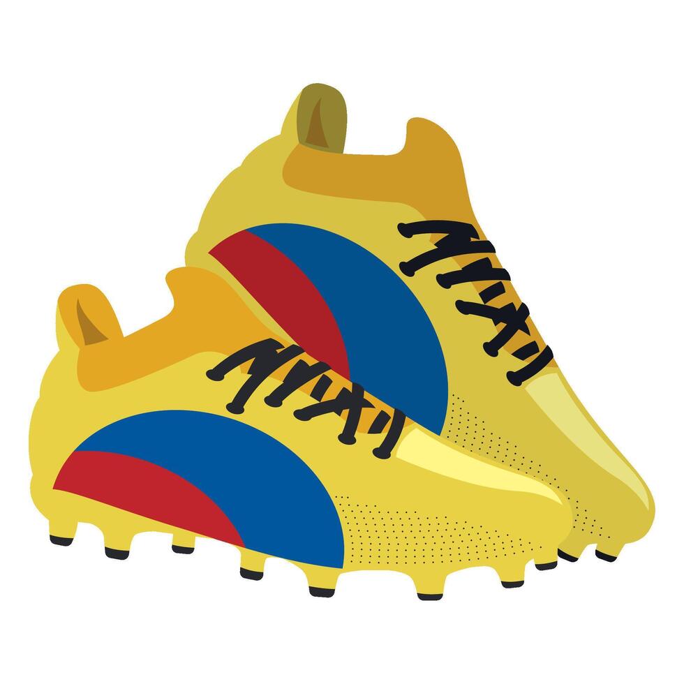 Colombia soccer shoes vector