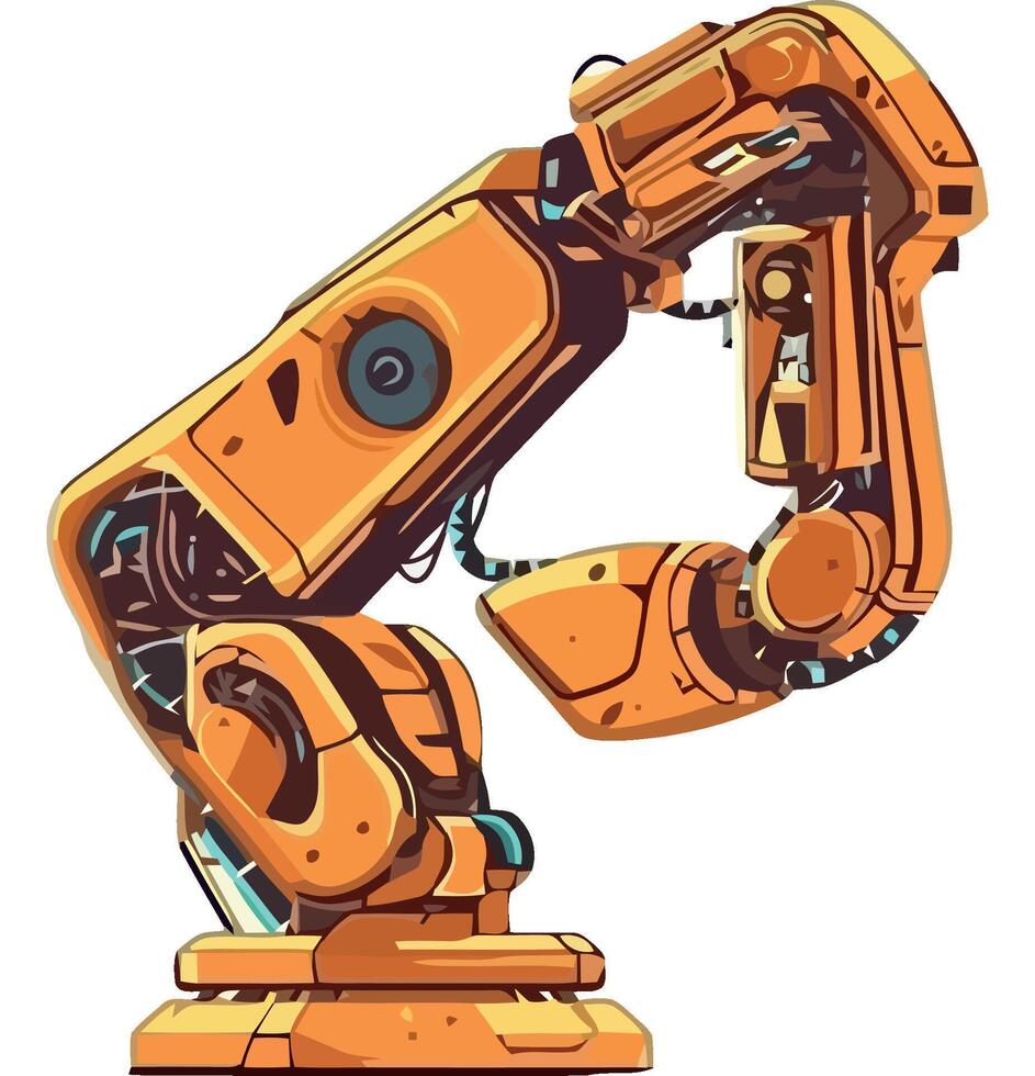 Robotic arm robot illustration vector