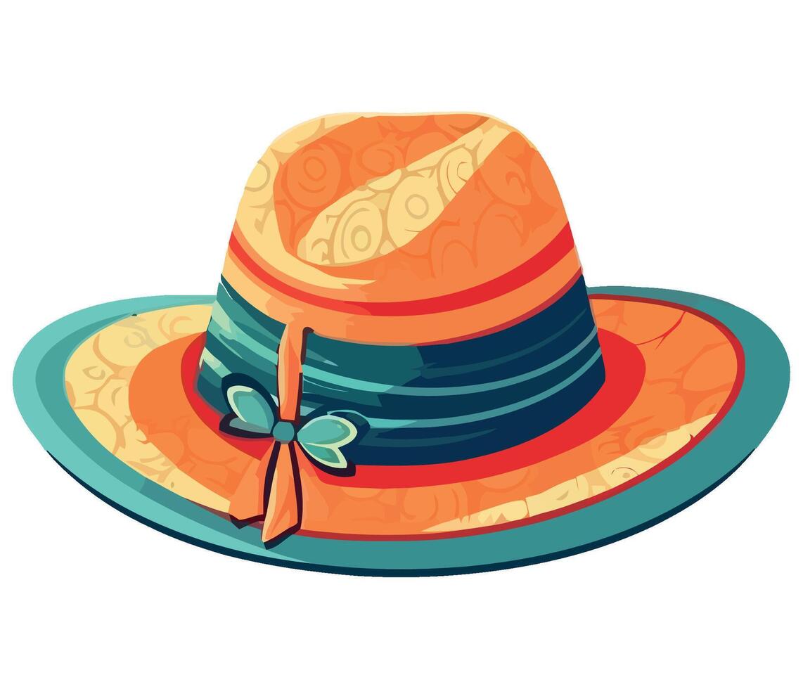 A hat with a bow on it vector