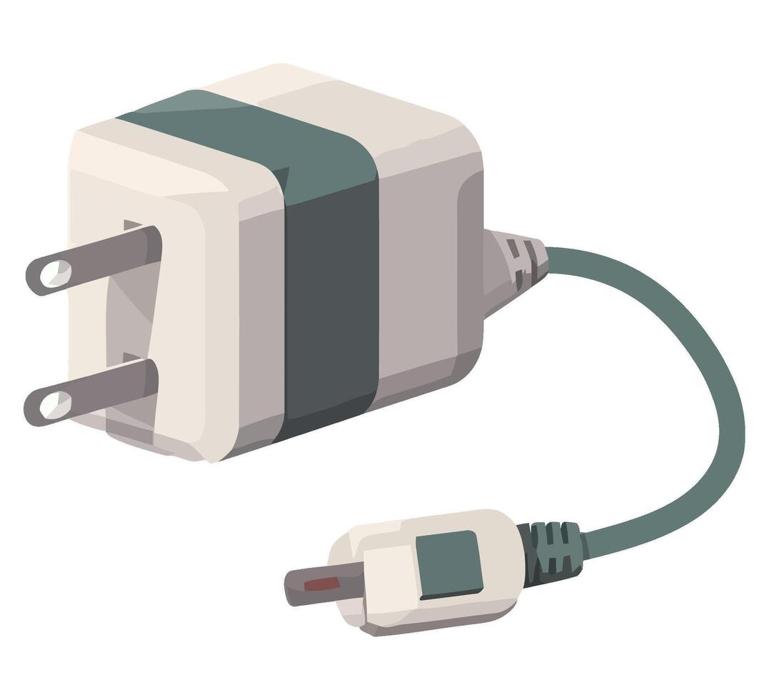 A power plug with a cord connected to it vector