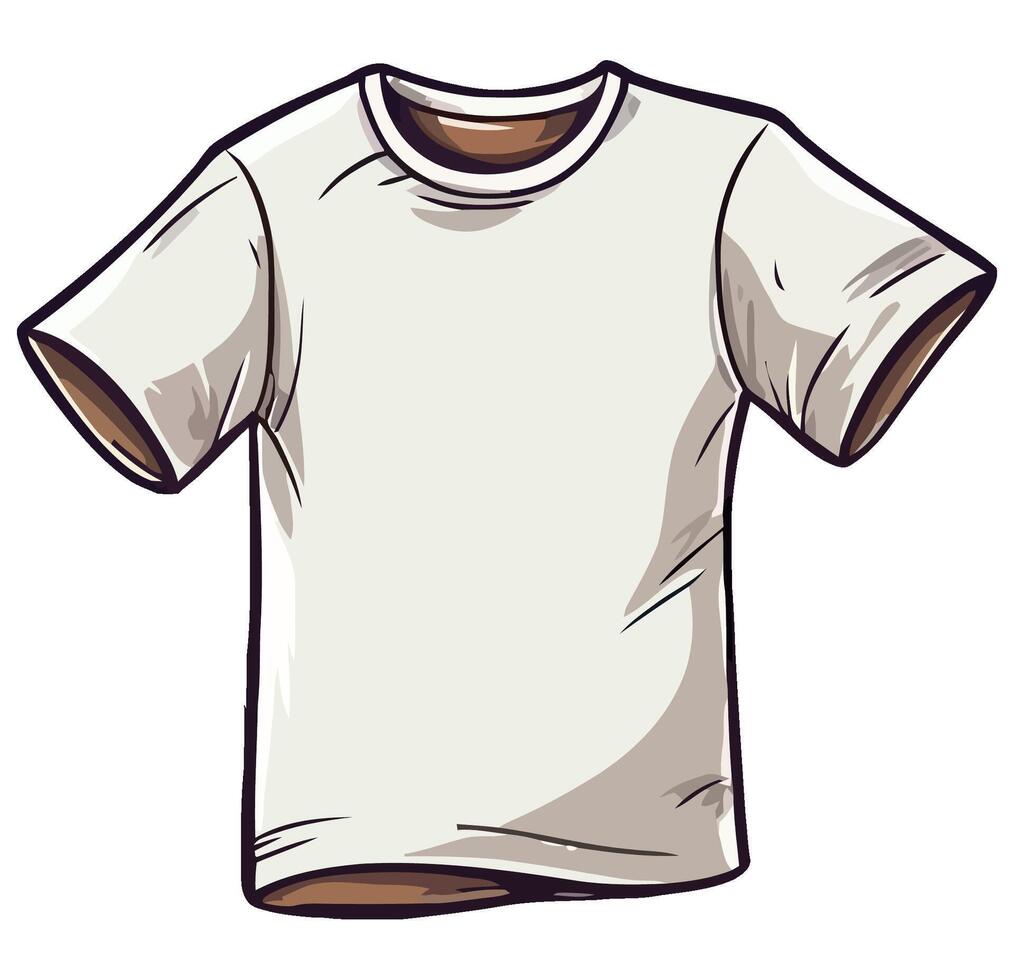 A white t - shirt on a white background vector