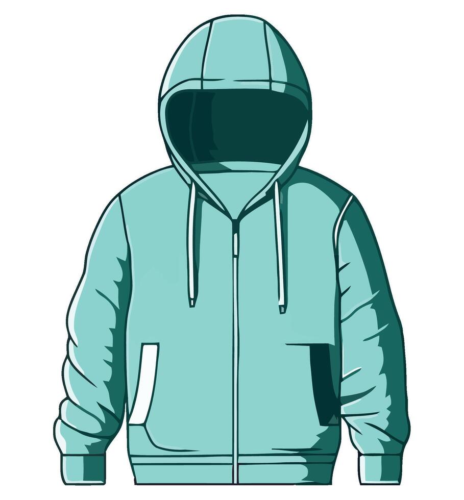 A cartoon illustration of a hoodie vector