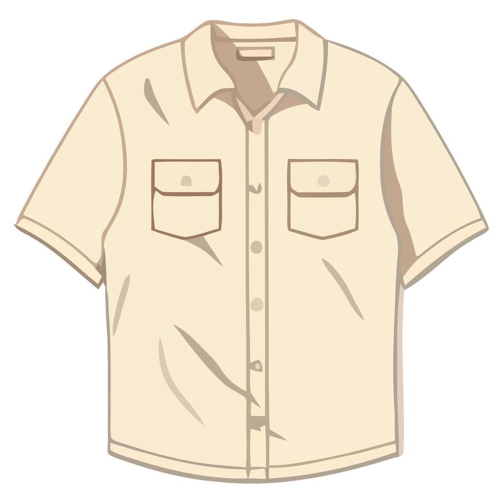 A shirt with a pocket on the front vector