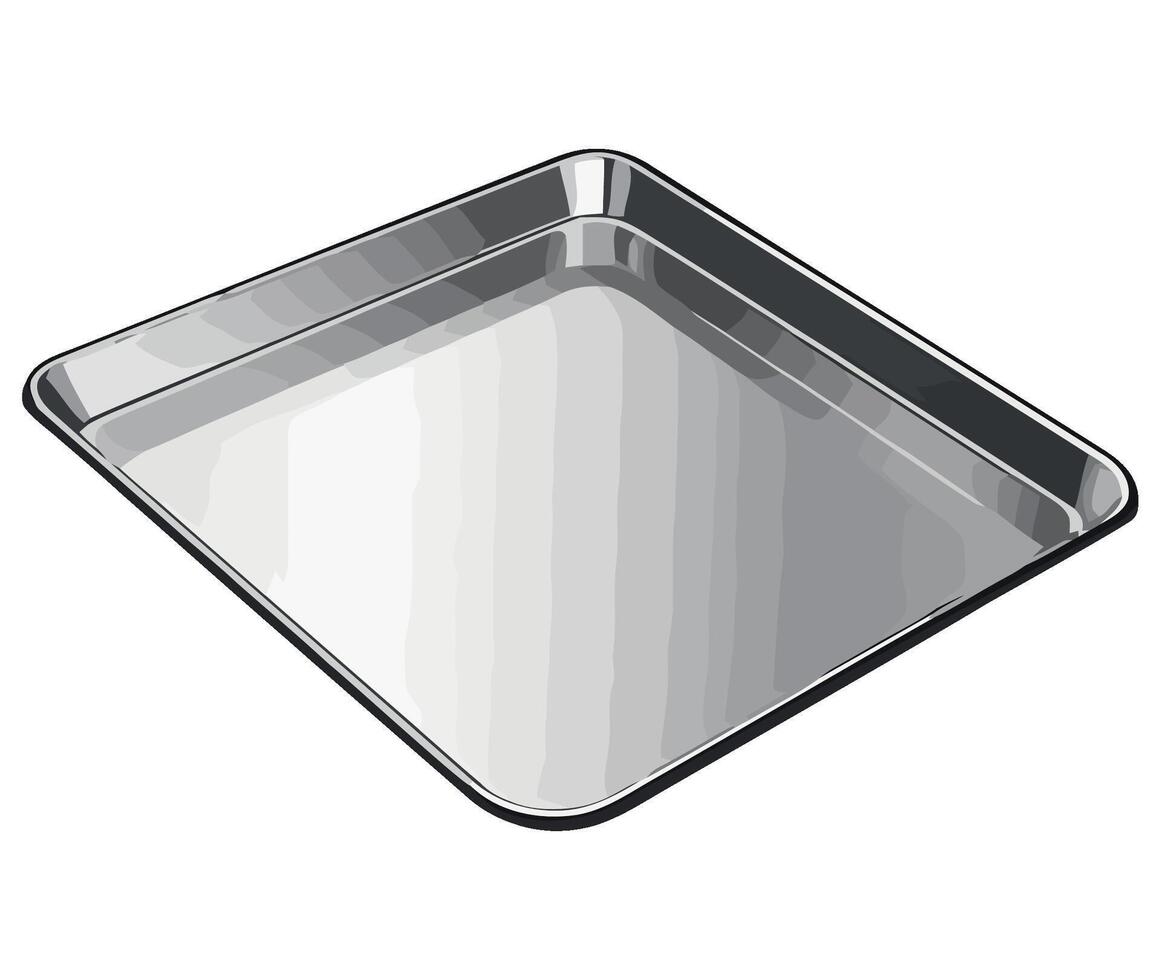 A square baking pan with a metal lid vector