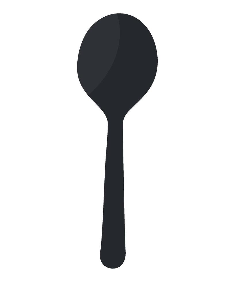 A spoon is shown on a white background vector