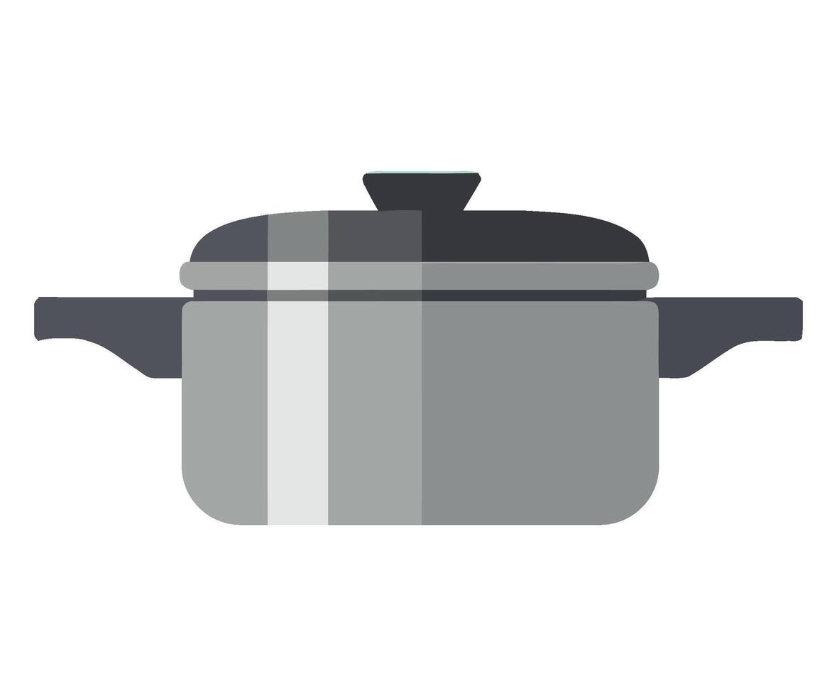 A pot with a lid on a white background vector