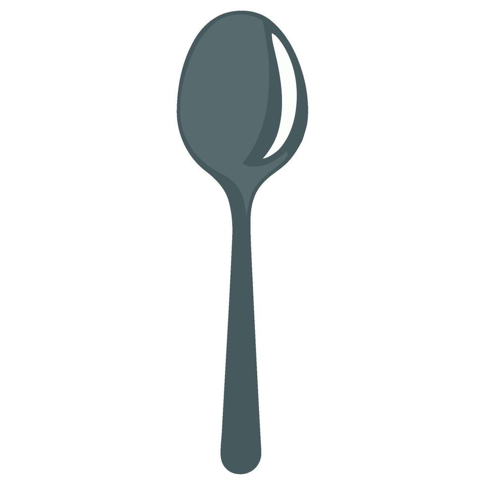 A spoon with a flat design on a white background vector