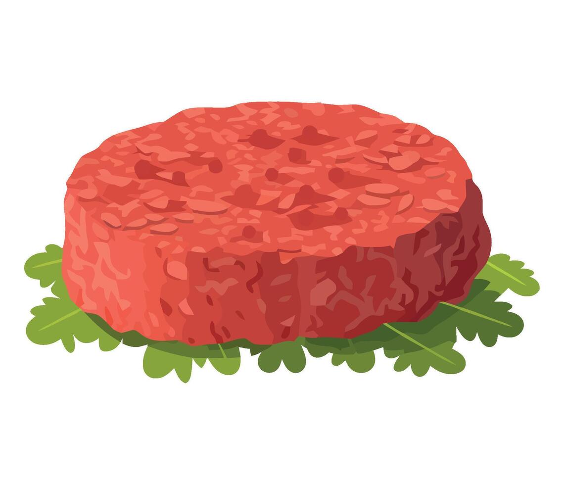 A hamburger with lettuce on top vector