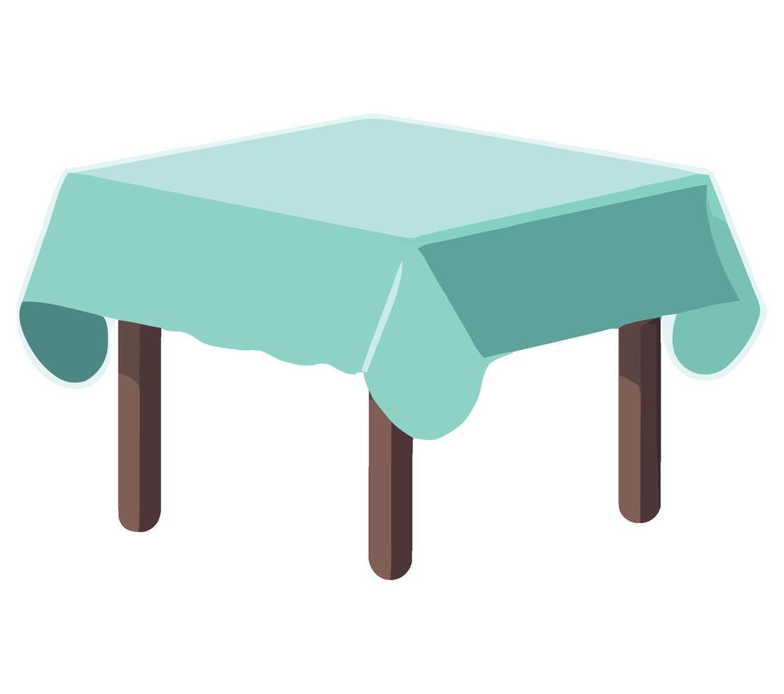 Table cloth cover illustration vector