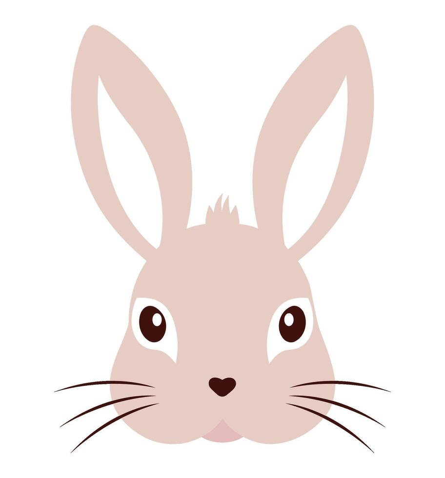 A rabbit head on a white background vector