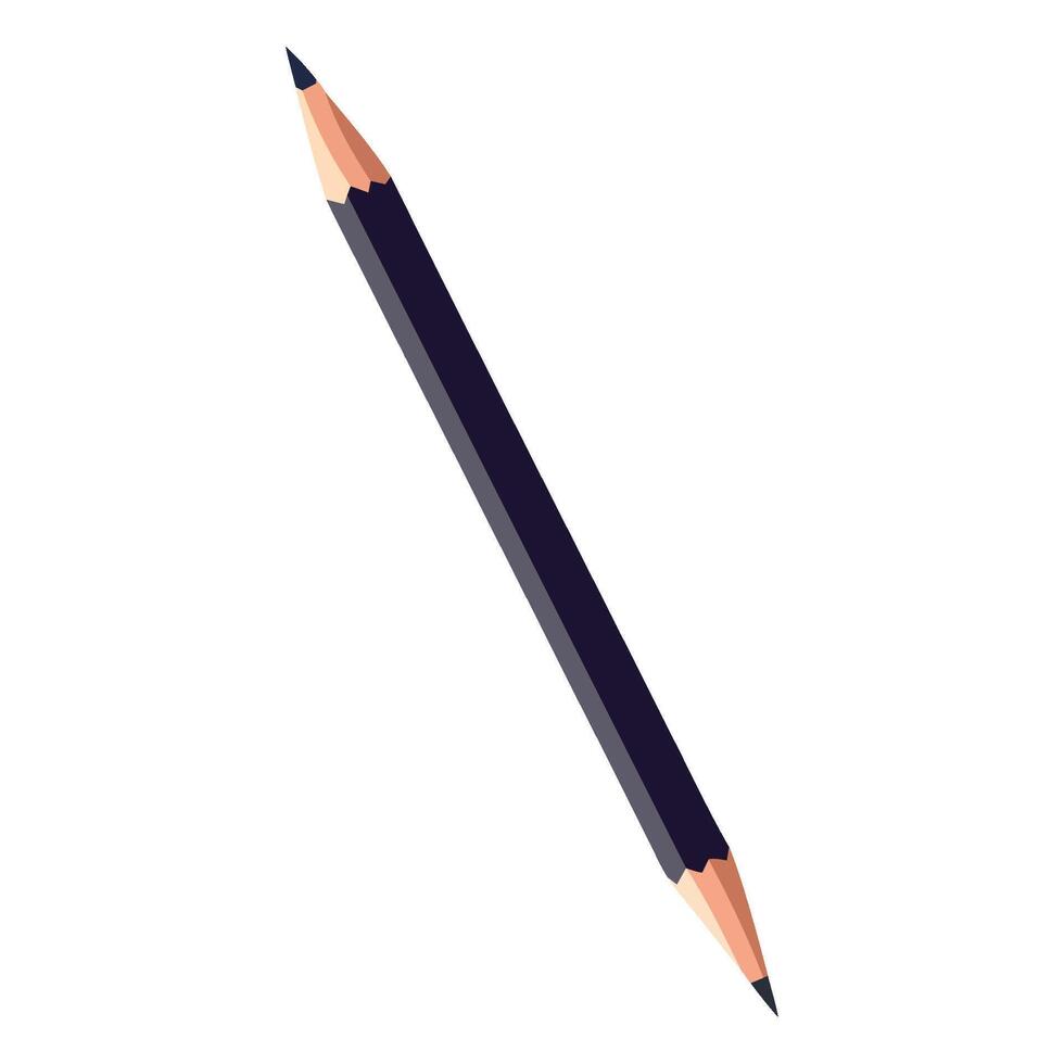 A pencil is shown on a white background vector