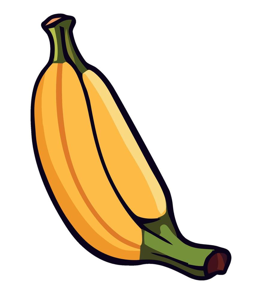 A banana is shown on a white background vector