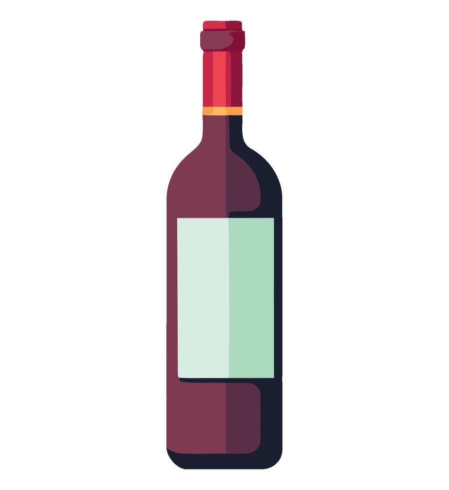 Wine bottle icon isolated on white background illustration vector