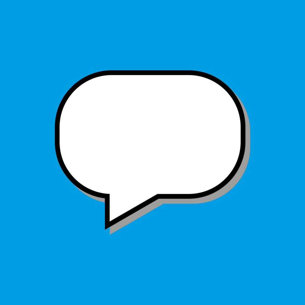 chat bubble icon on blue background vector