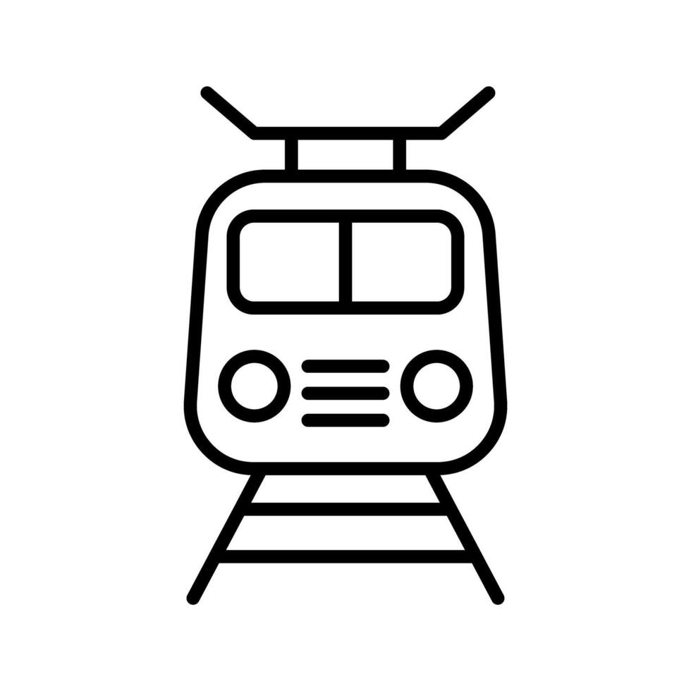 public transport train icon vector