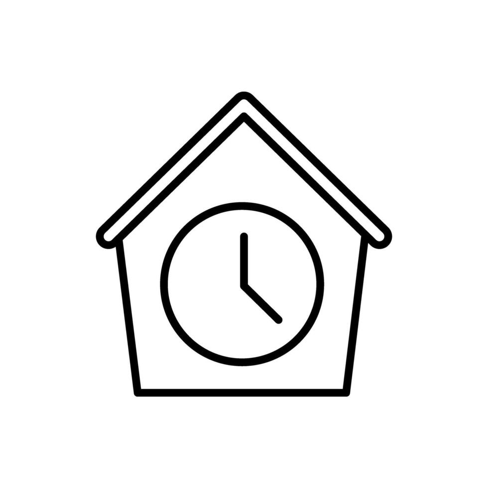 home clock time sign icon vector