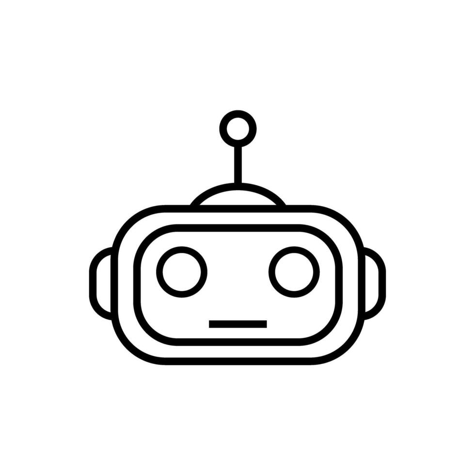 robot artificial intelligent icon vector