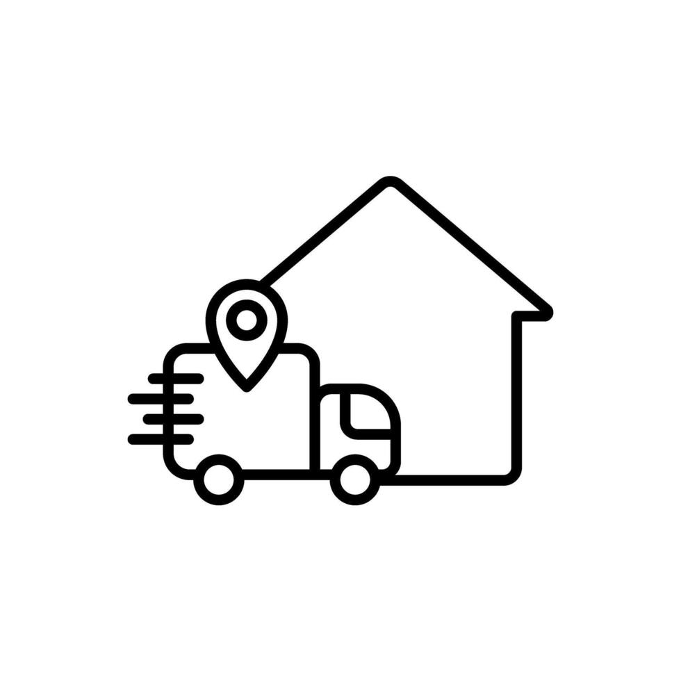 home delivery service icon vector