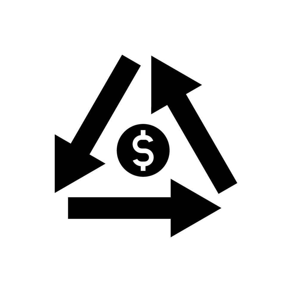 money with recycle symbol vector