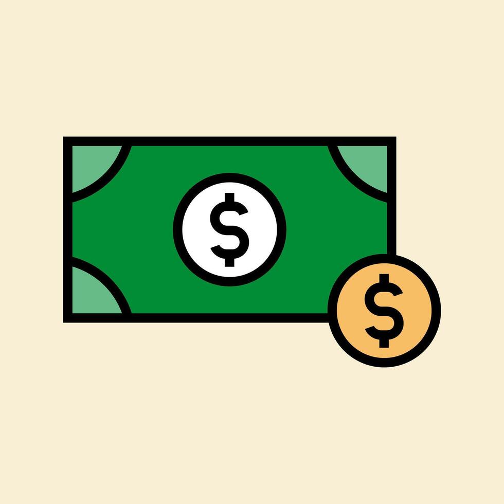 illustration of money icon vector