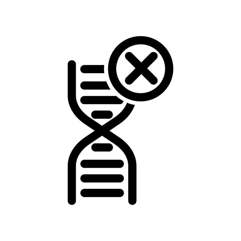 DNA with cross sign no GMO sign vector