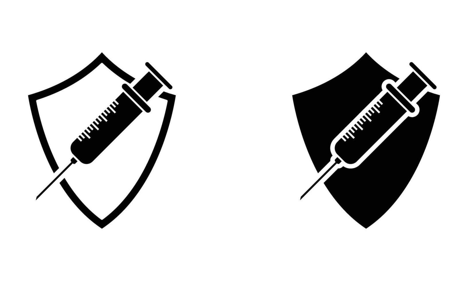 illustration of vaccination and health protection icon vector