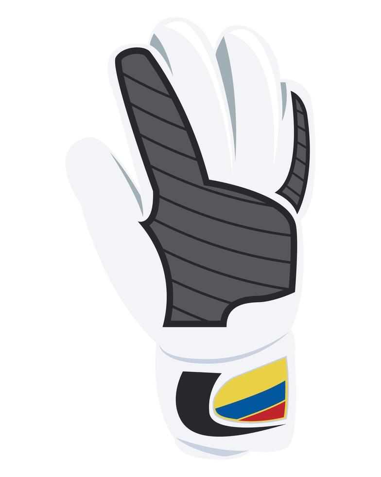 Colombia goalkeeper gloves illustration vector