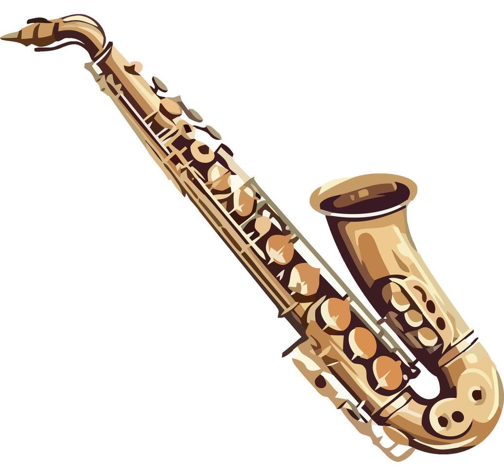 Saxophone illustration isolated on white background vector