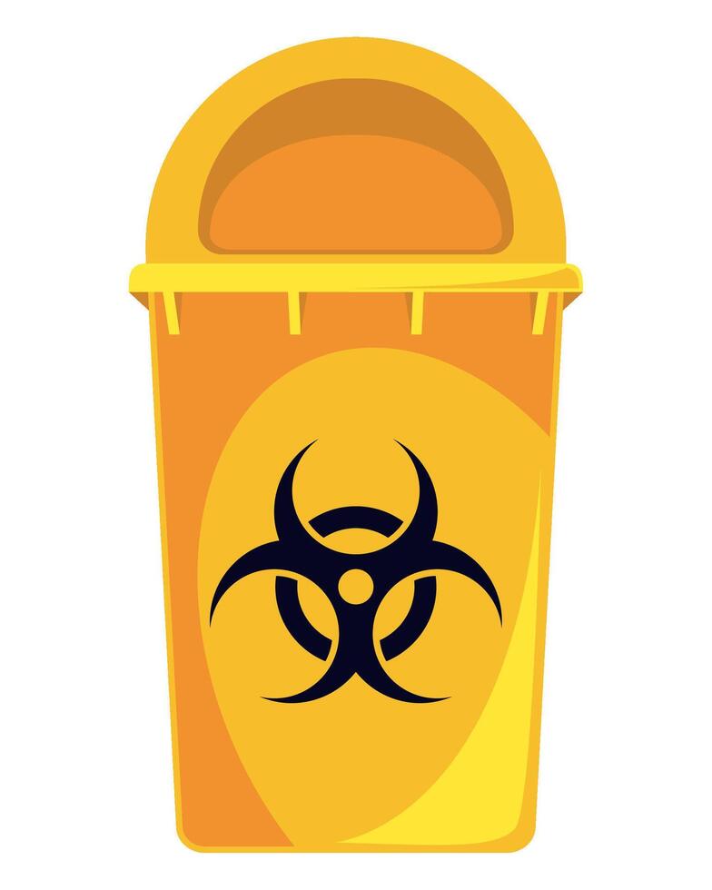 Biohazard waste bin price 1 credit usd 1 vector