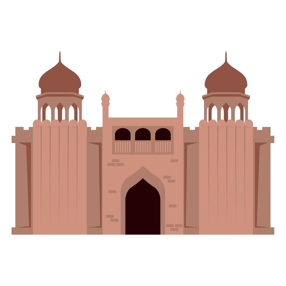 An illustration of a building with two towers vector