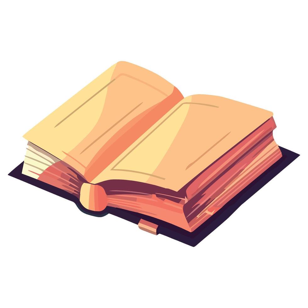 An open book with a blank page vector