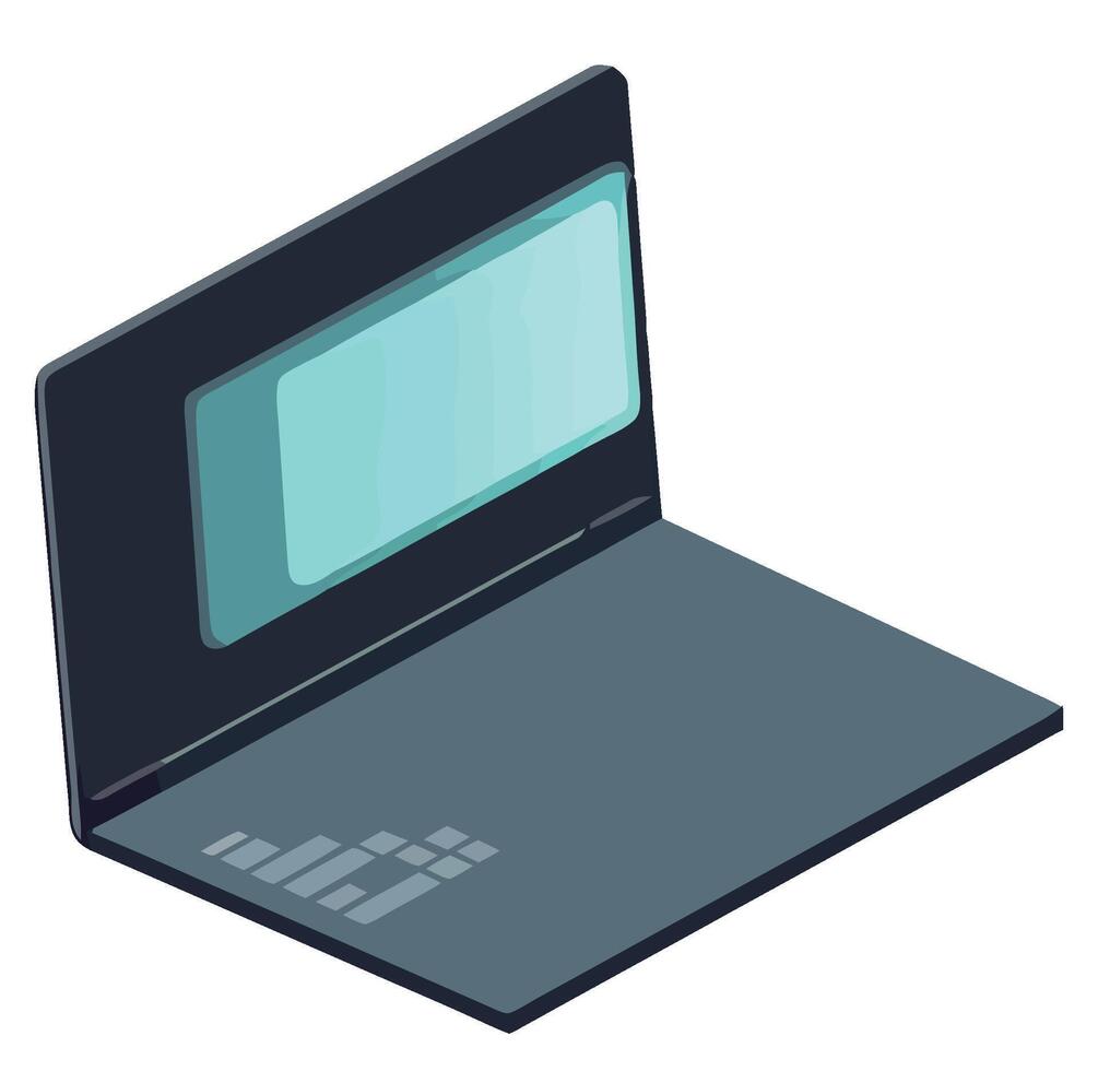 A laptop with a screen on it vector