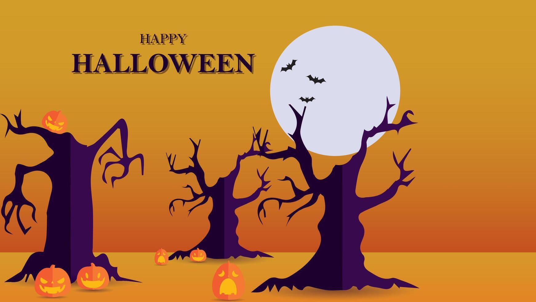 3D halloween background design, 3d background. vector
