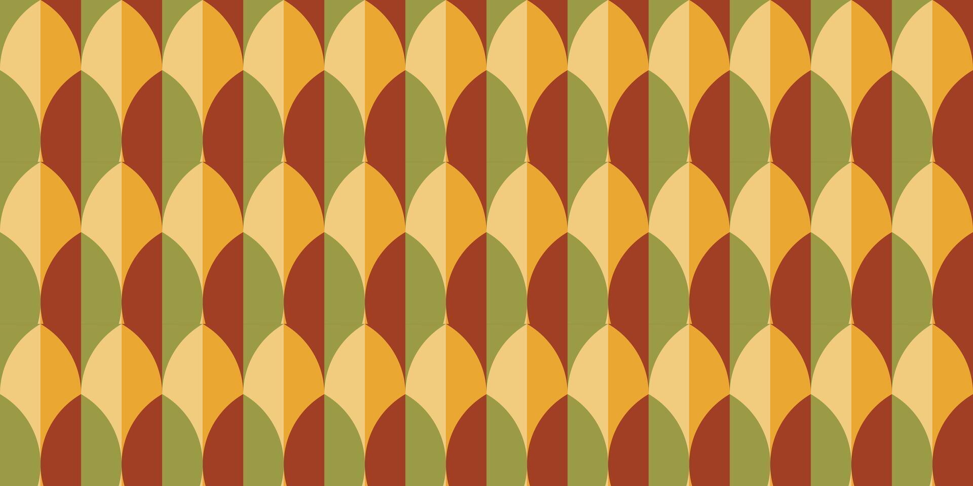 Autumn geometric pattern background vector
