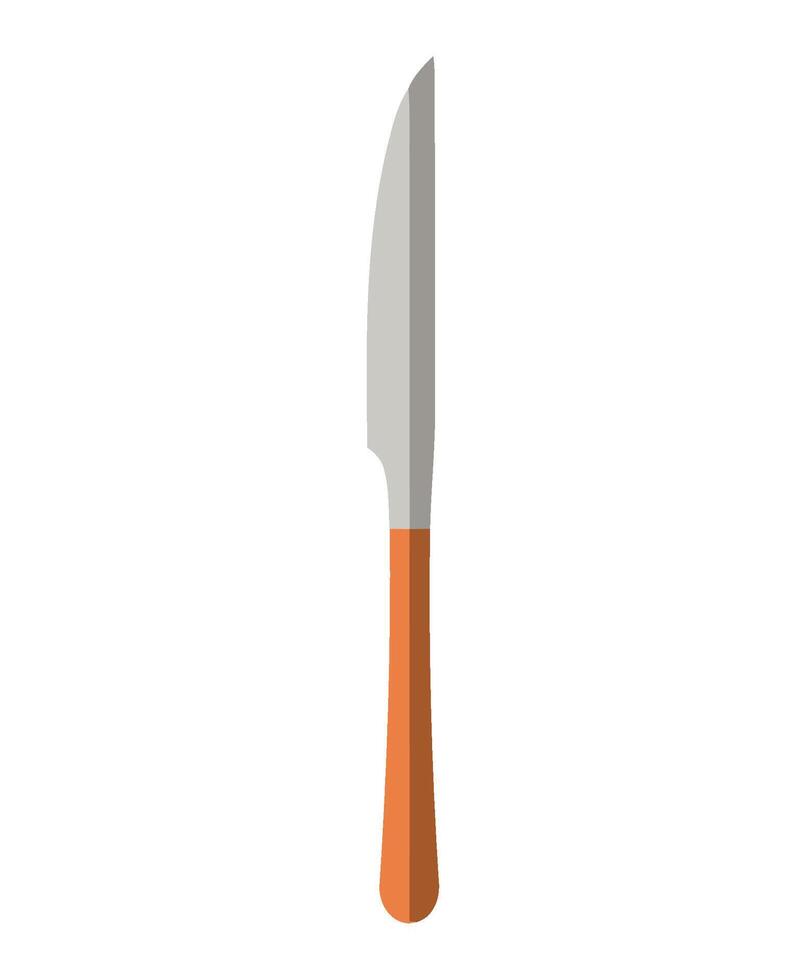 A knife with a handle on a white background vector
