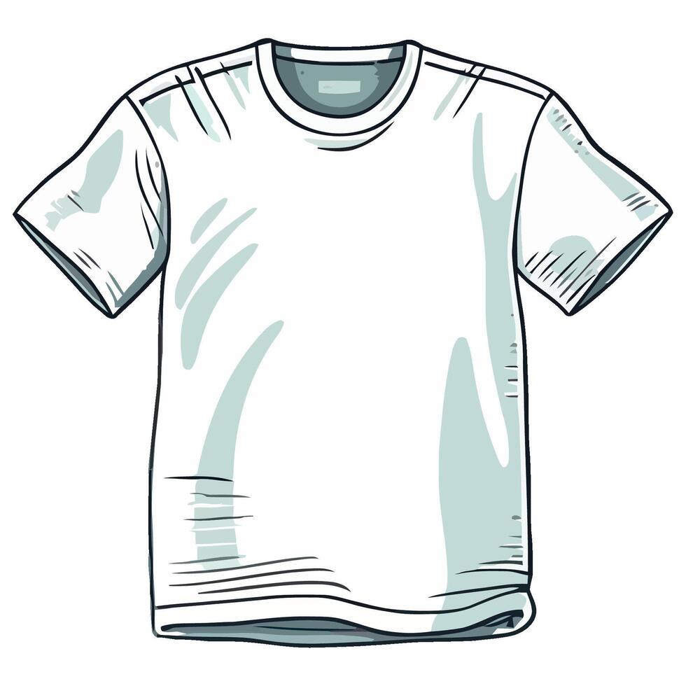 An illustration of a white t - shirt vector