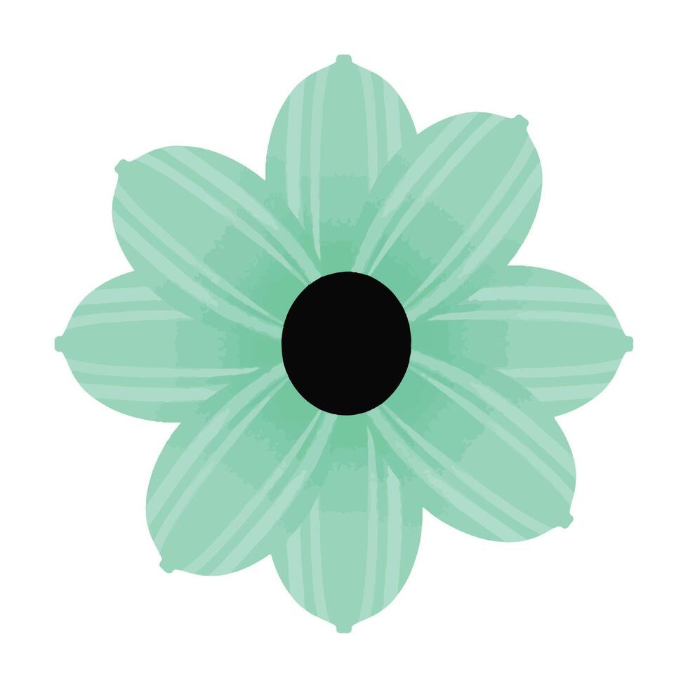hand drawn Watercolor flower illustration isolated on white vector