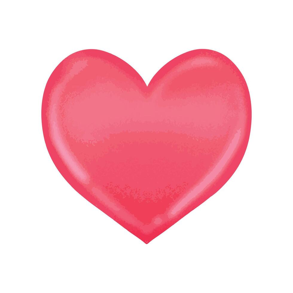 Hand drawn style heart illustration isolated on white background vector