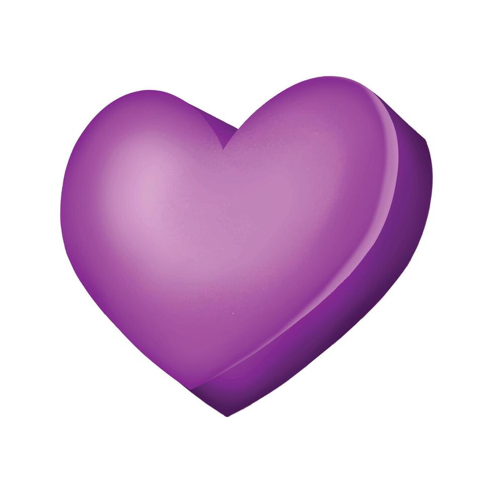 Hand drawn style heart isolated illustration vector