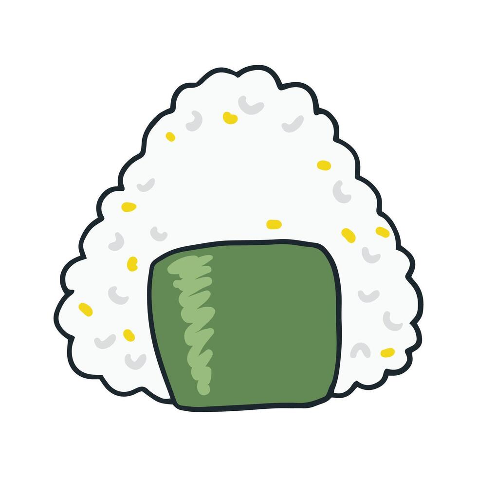 Hand drawn Sushi illustration isolated on a white vector