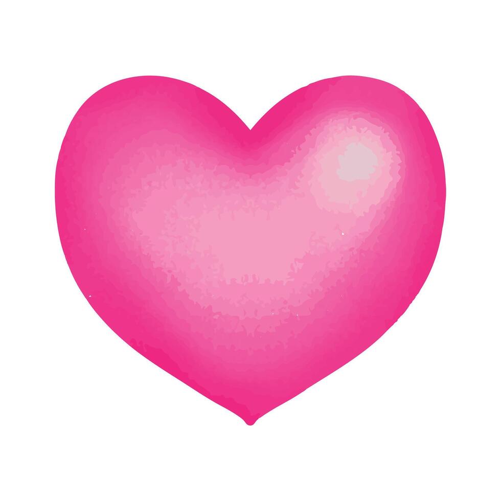 Hand drawn style heart illustration on a white background vector